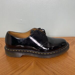 Dr. Martens Women's Patent Leather Oxford Shoes Lace Up Sz 9 Black 10084 Leather